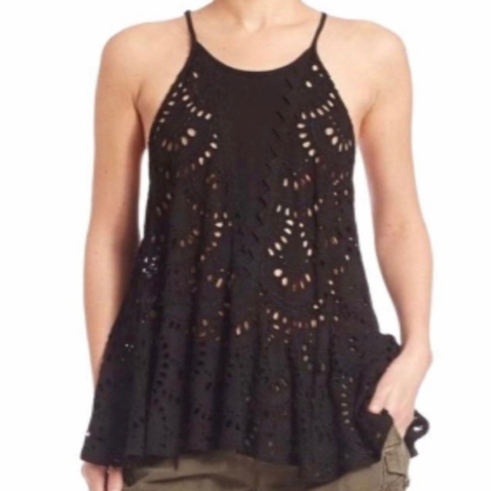 Free People Eyelet Tank Top